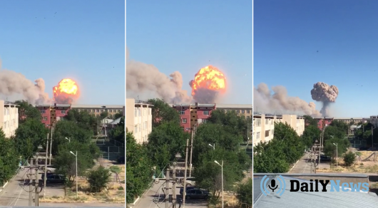 В Казахстане произошел крупный взрыв на территории воинской части