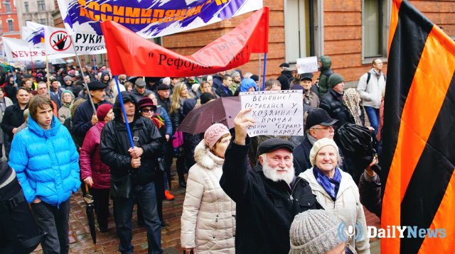 В Риге состоялся марш с требованием сохранить русскоязычное образование
