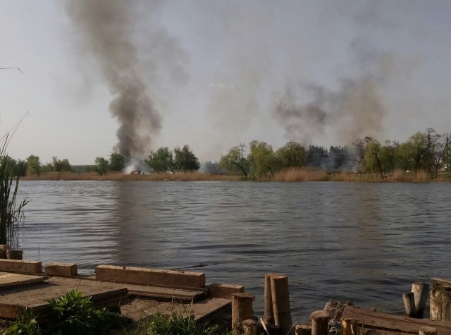 Природный пожар произошёл в Липецкой области