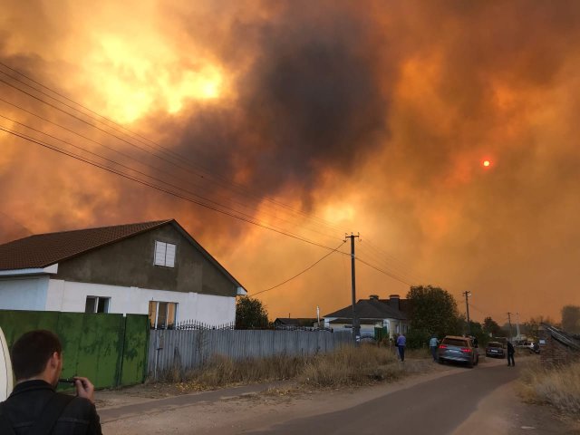 В Воронежской области стремительно растёт площадь пожара