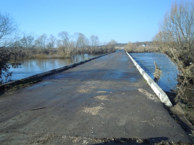 Подтопление низководных мостов зафиксировано в Орловской области