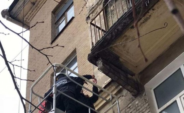 Обрушение двух балконов произошло в центре Воронежа
