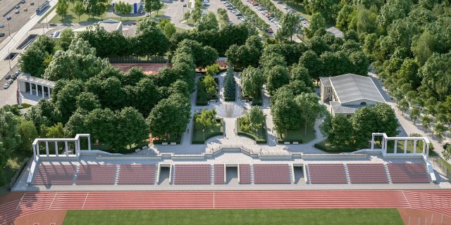 На территории спорткомплекса «Авангард» в Москве откроется новый «сухой» фонтан