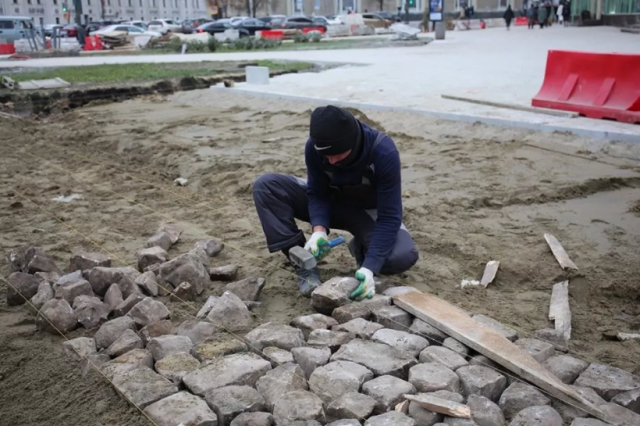 В Воронеже пешеходная зона будет вымощена старинной брусчаткой