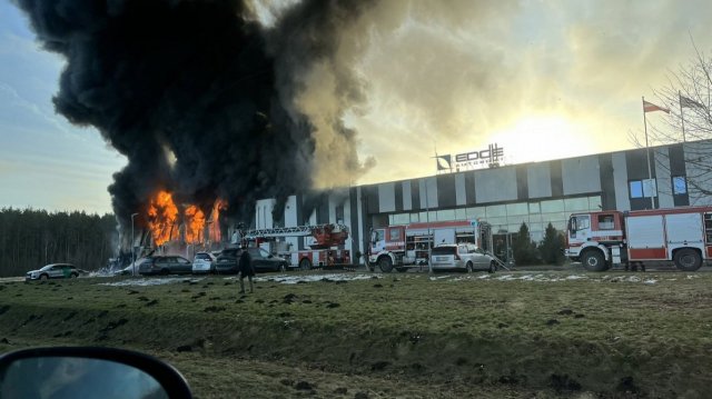 В Латвии произошло возгорание на заводе по производству дронов