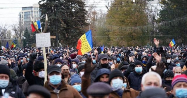 Акции протеста против правительства начались в Молдавии
