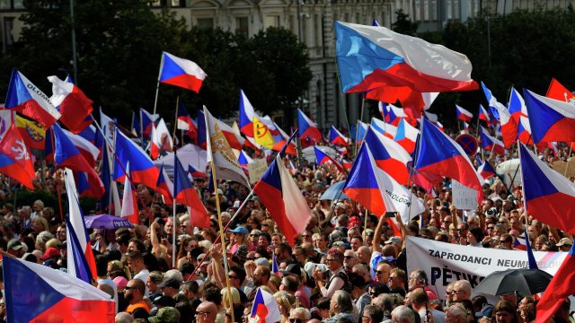 В Праге организован антиправительственный митинг