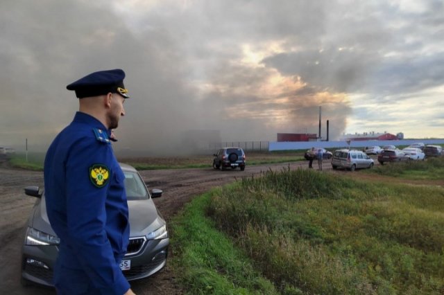По факту крупного пожара на ферме в Омской области возбуждено уголовное дело