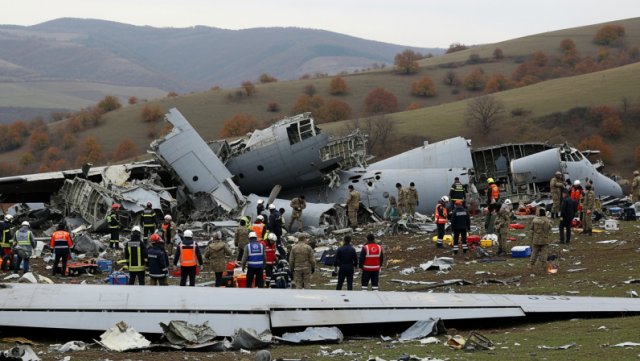 В Грузии разбился турецкий военно-транспортный самолёт С-130