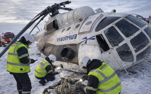 После жесткой посадки вертолета Ми-8 в Коми возбудили уголовное дело