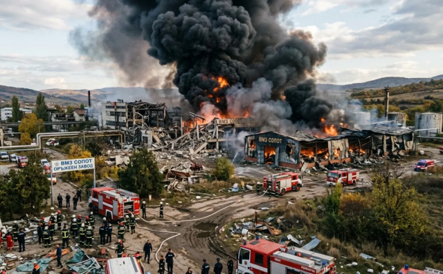 В Болгарии на территории оружейного завода произошел взрыв
