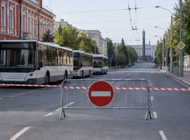 В Ижевске временно остановили общественный транспорт из-за угрозы атаки беспилотников